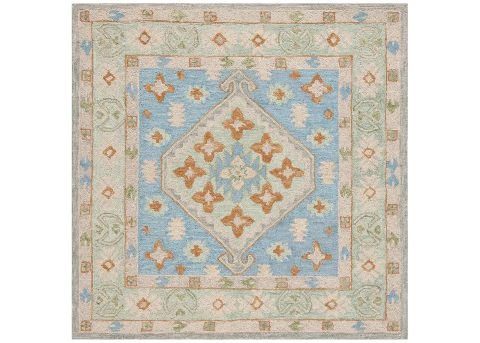 HERITAGE 231 GREEN  6' x 6' Square Square Rug