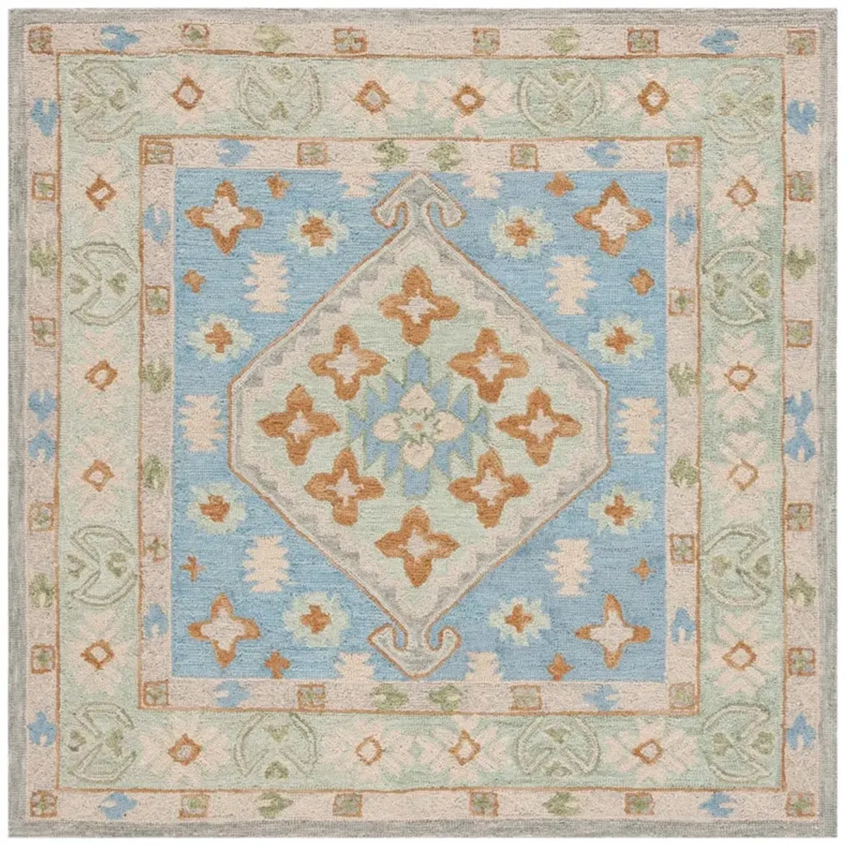 HERITAGE 231 GREEN  6' x 6' Square Square Rug