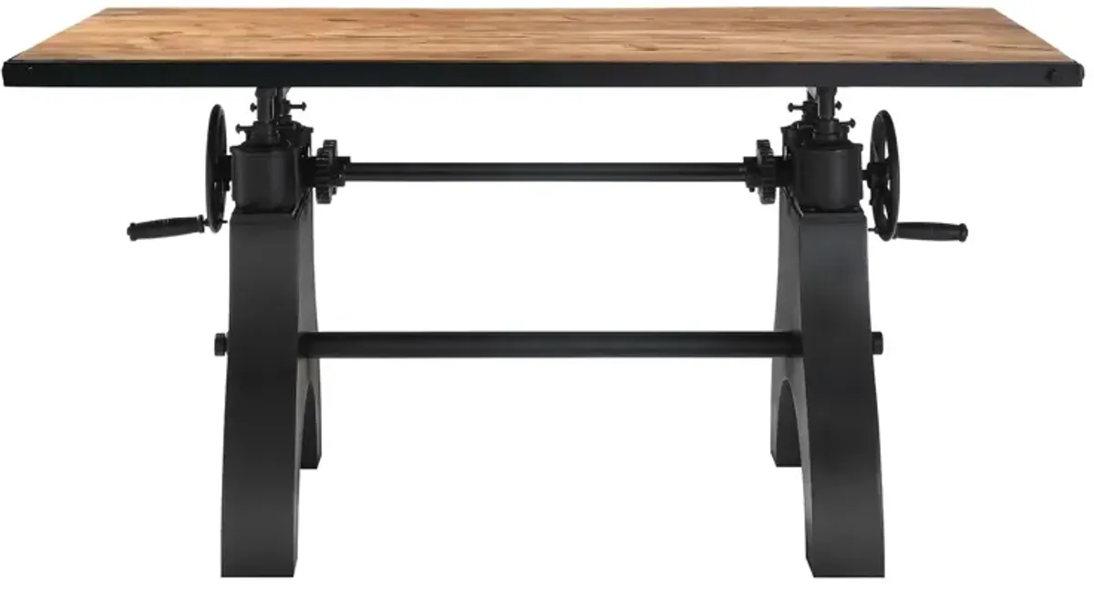 Genuine 60" Crank Adjustable Height Dining Table and Computer Desk