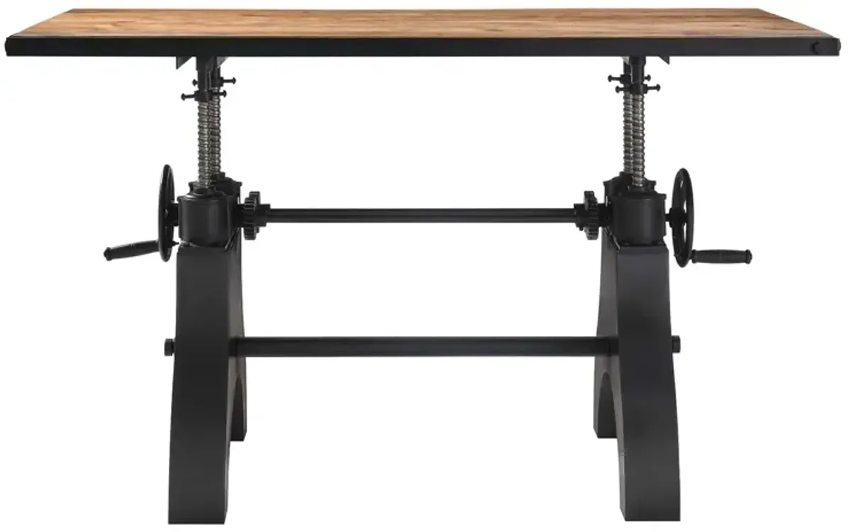 Genuine 60" Crank Adjustable Height Dining Table and Computer Desk