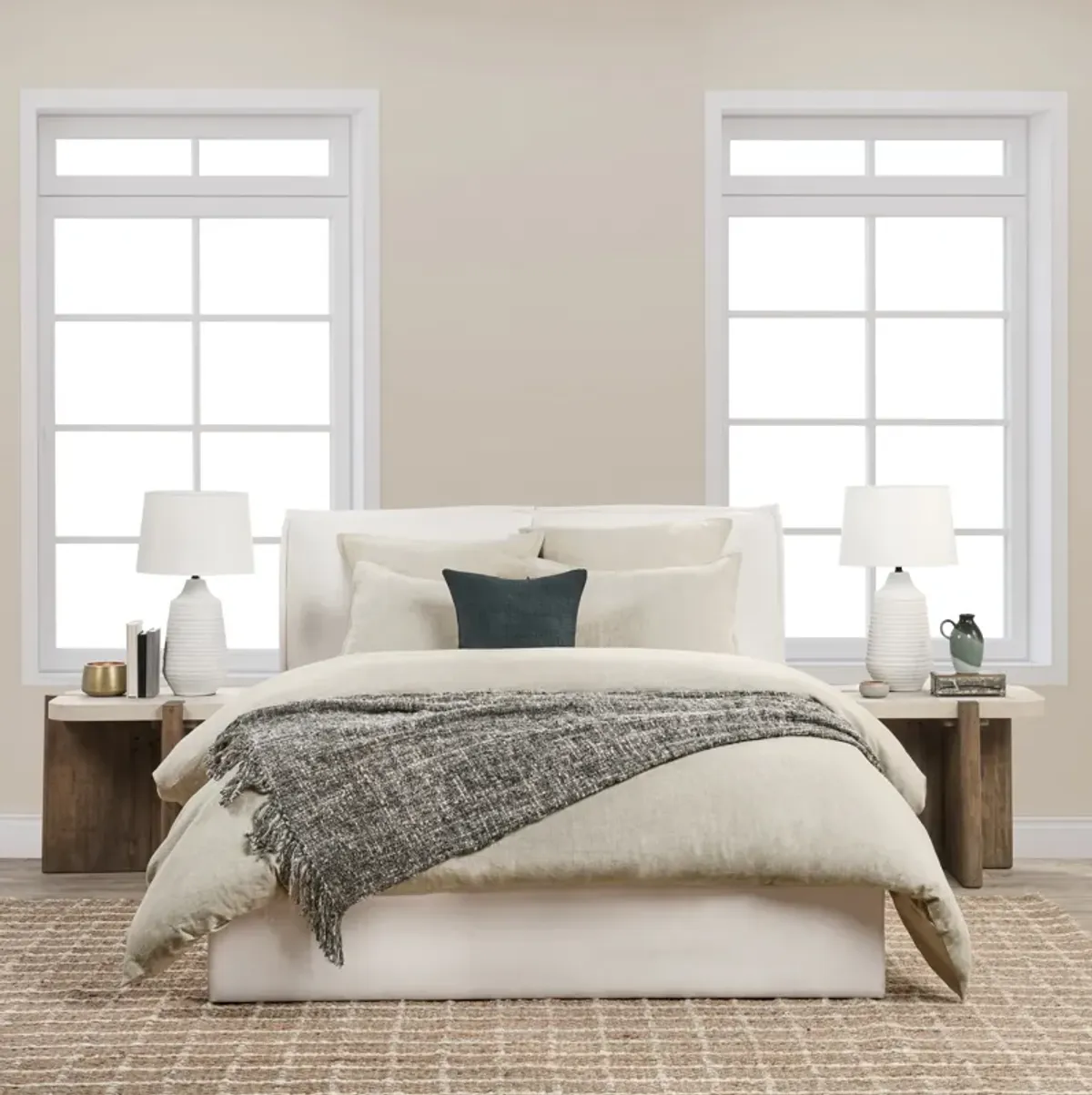 Talia Cotton Linen Blend Natural King Sham