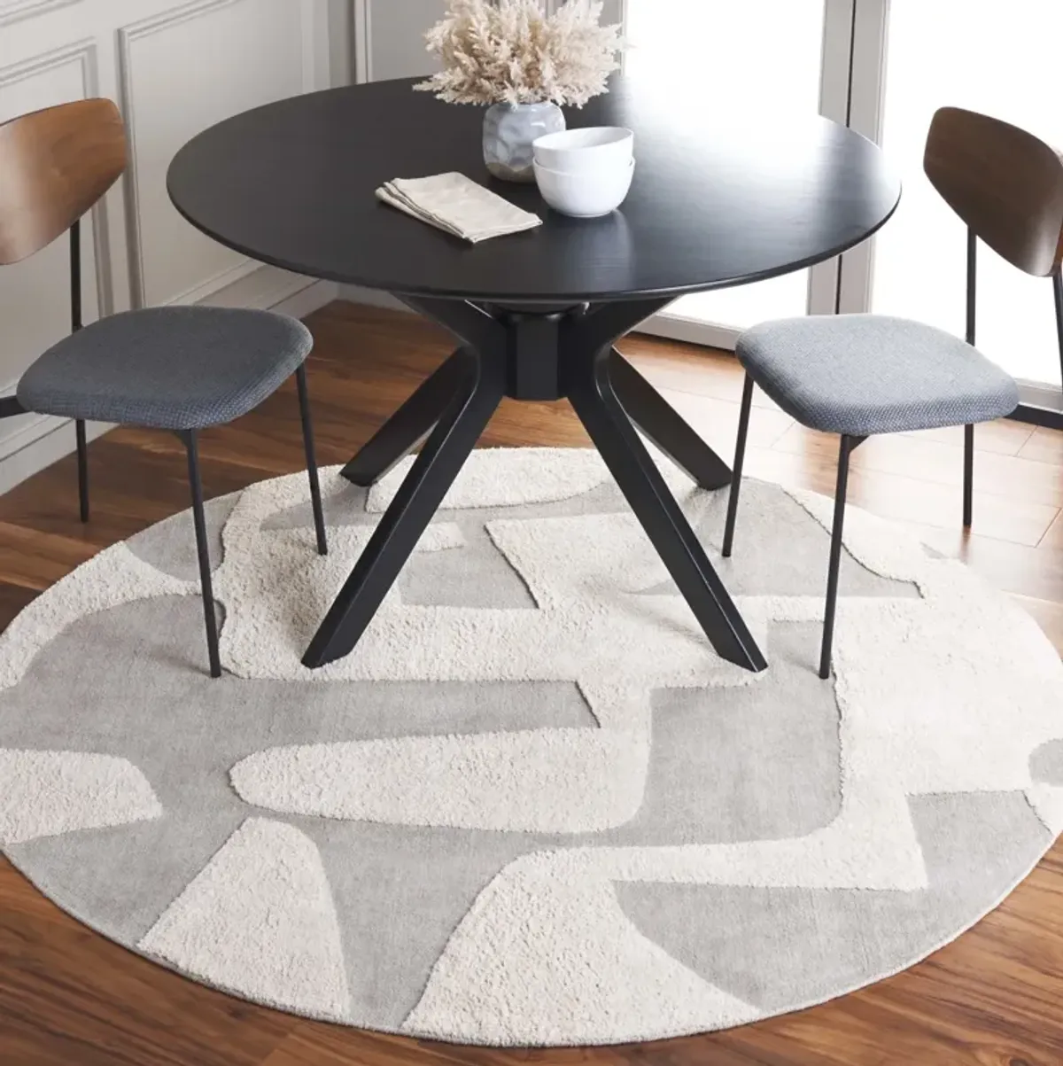 CASABLANCA 790 GREY  6' x 6' Round Round Rug