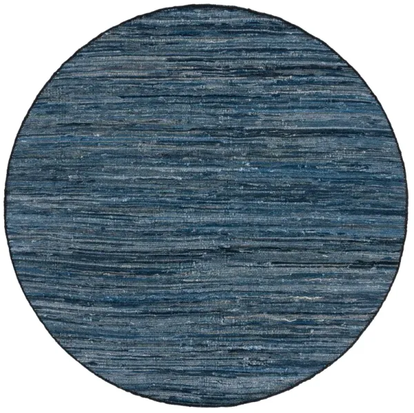 RAG RUG Hand Woven 6' x 6' Round area rug