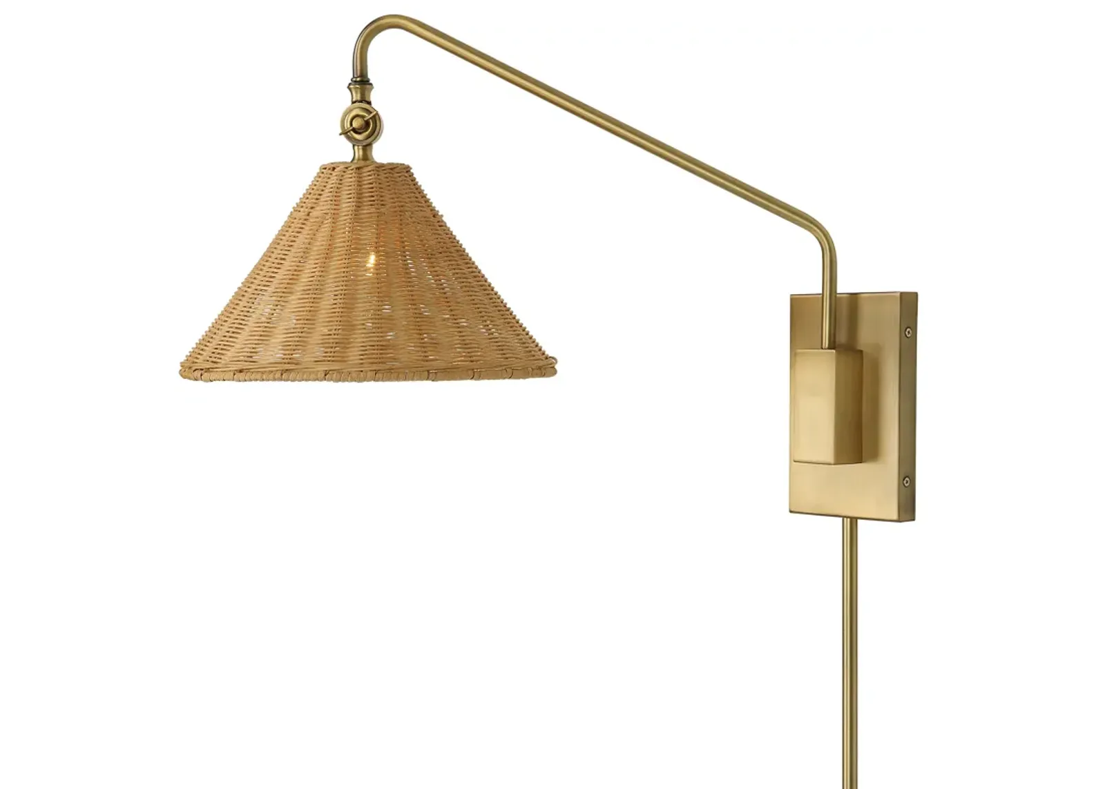 Phuvinh 1 Light Rattan Shade Sconce