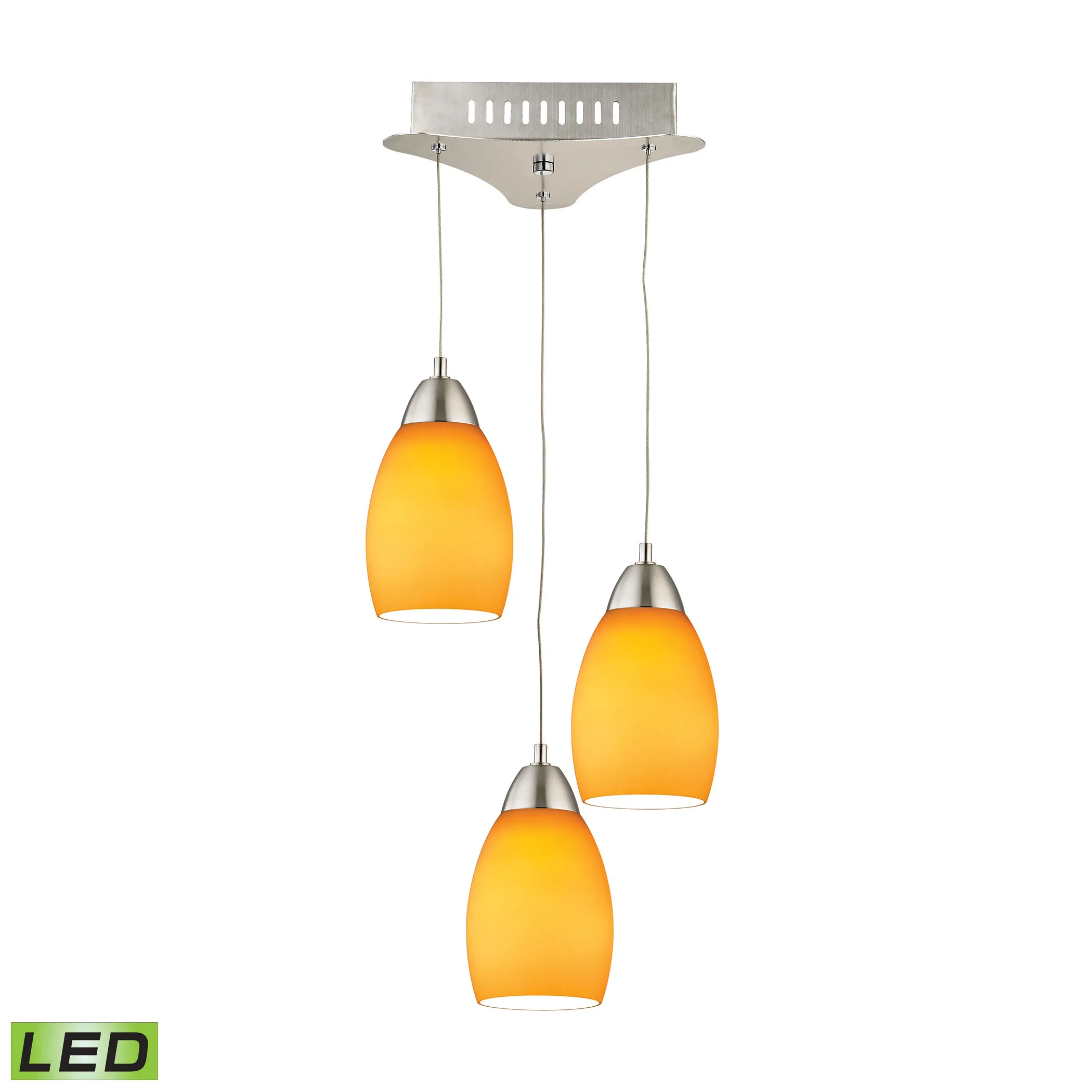 Buro 9" Wide 3-Light Mini Pendant - Satin Nickel