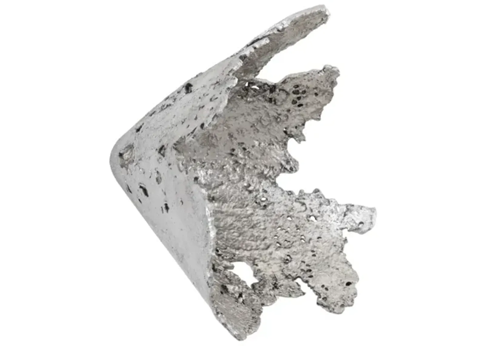 Semi-Perforated Splash Bowl Wall Art, Silver Leaf