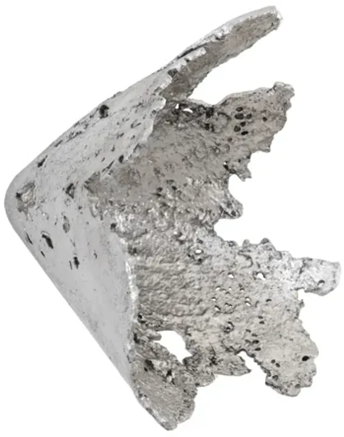 Semi-Perforated Splash Bowl Wall Art, Silver Leaf