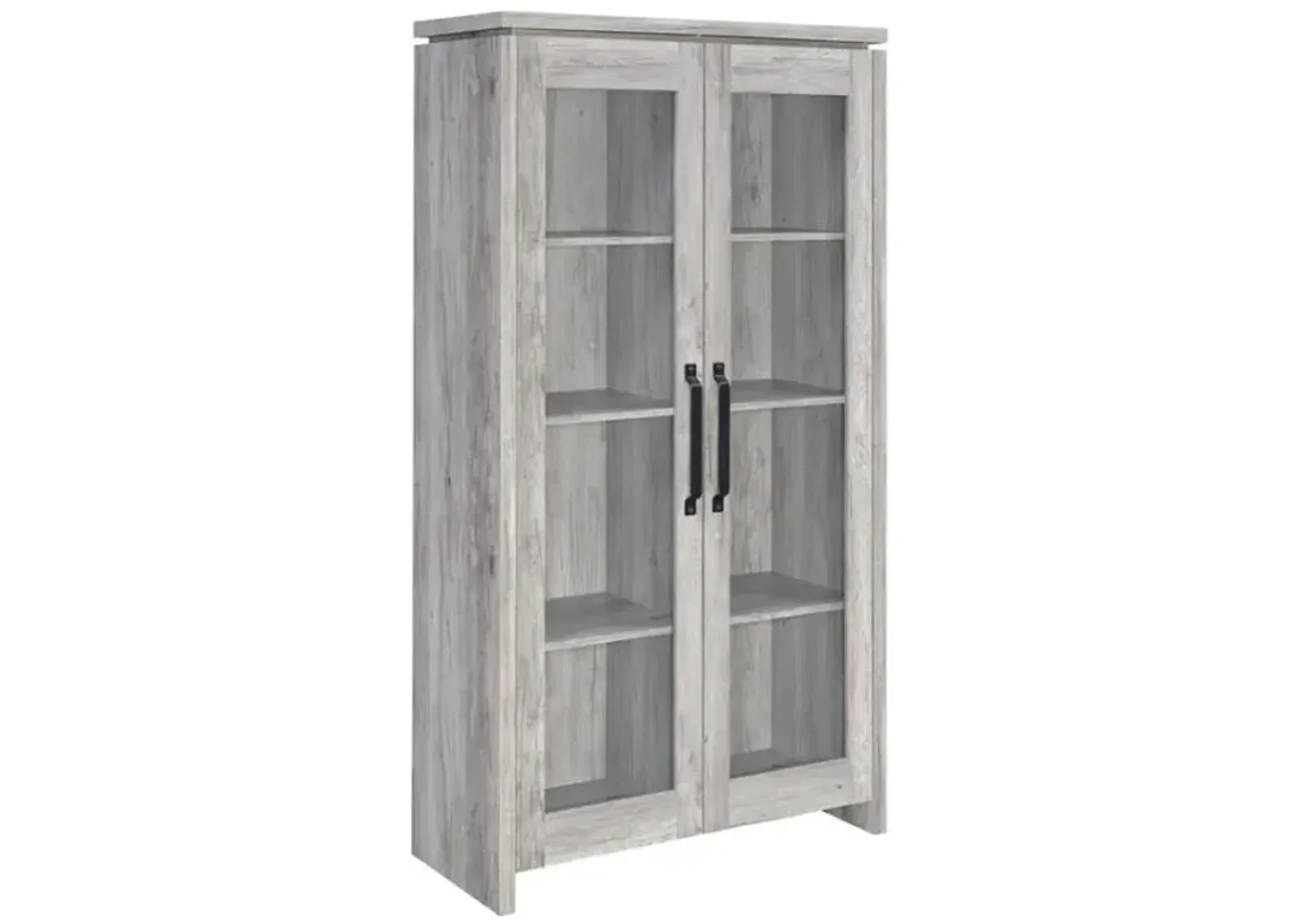 Alejo 2-door Tall Cabinet Grey Driftwood