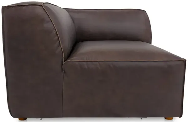 Form Corner Chair Espresso Brown Leather