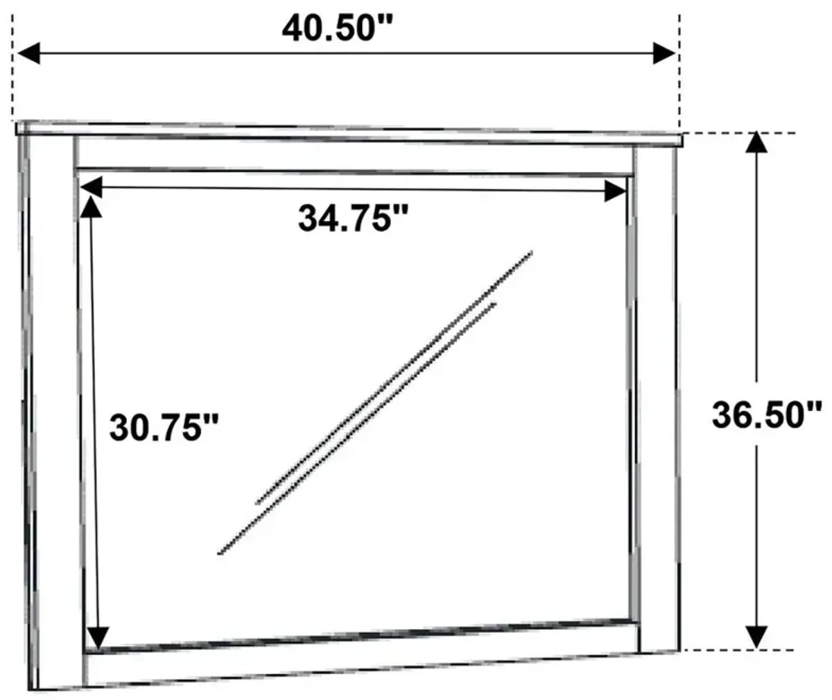 Woodmont Rectangle Dresser Mirror Rustic Golden Brown