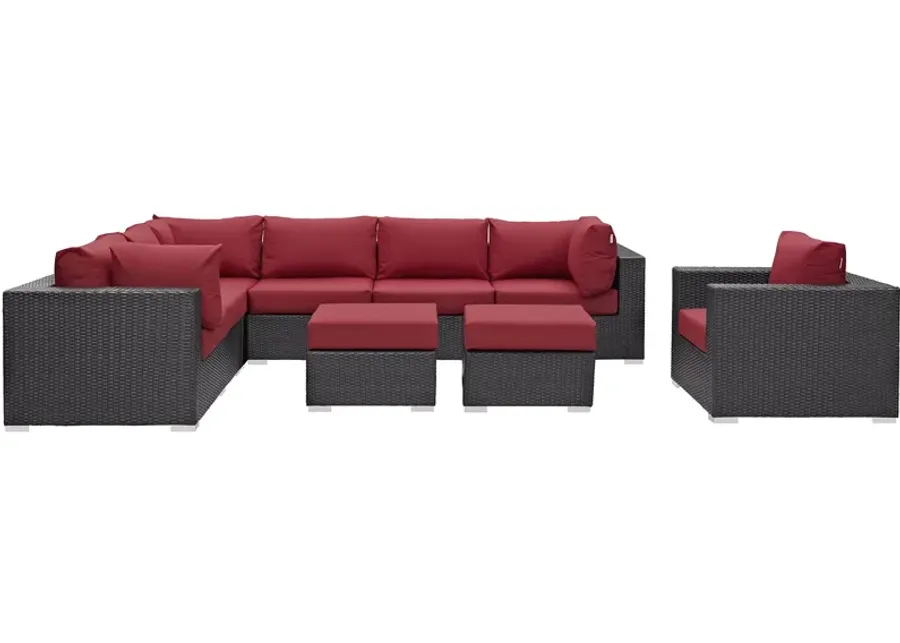 Convene 9 Piece Outdoor Patio Sectional Set