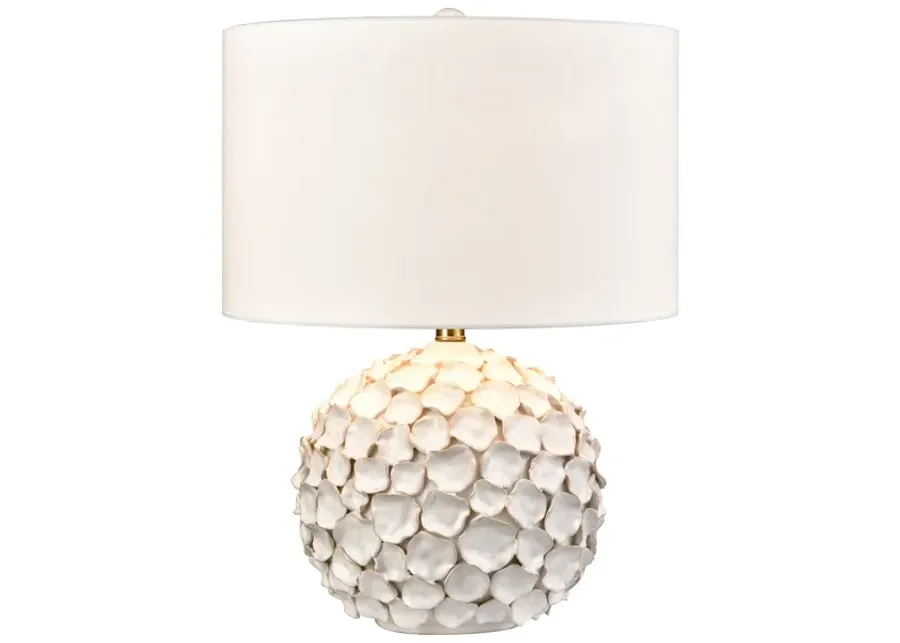 Gloria 23'' High 1-Light Table Lamp - White Glaze - Includes LED Bulb