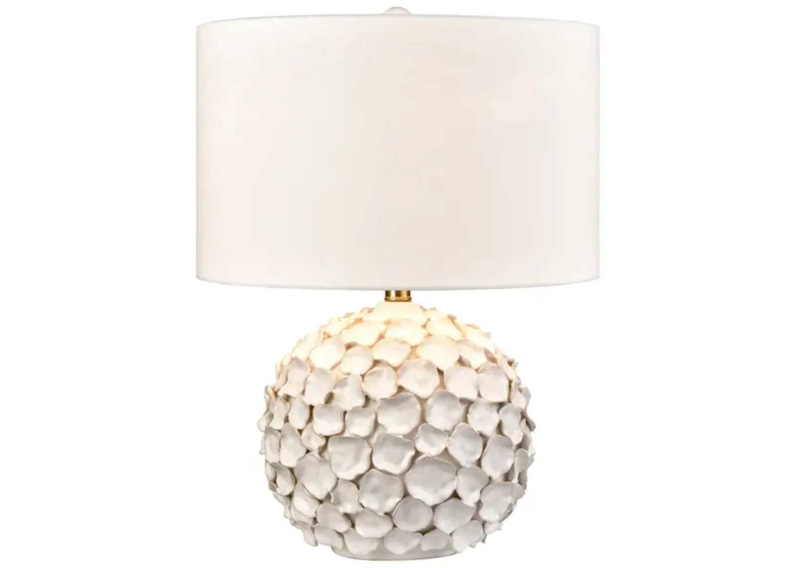 Gloria 23'' High 1-Light Table Lamp - White Glaze - Includes LED Bulb