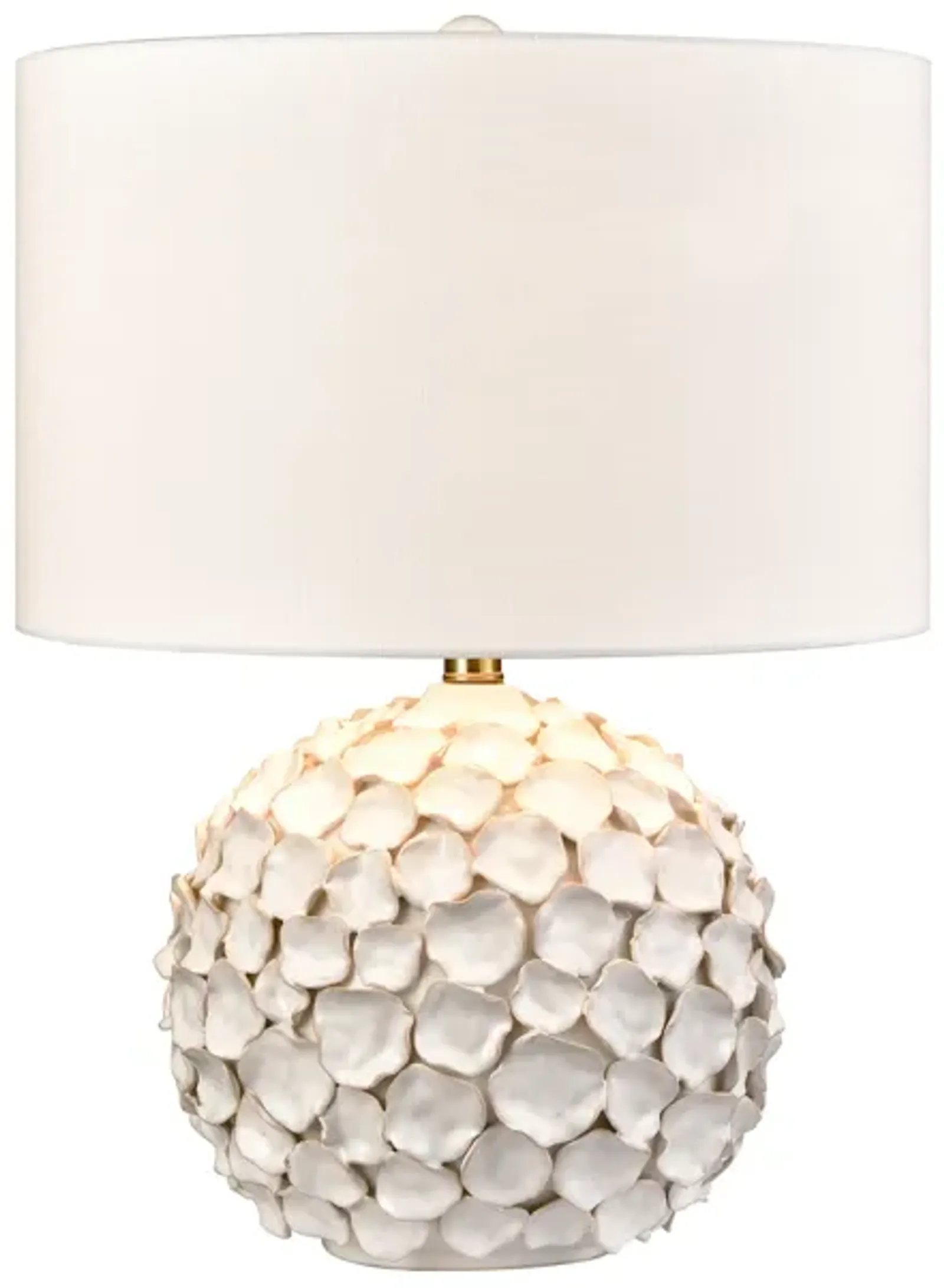 Gloria 23'' High 1-Light Table Lamp - White Glaze - Includes LED Bulb