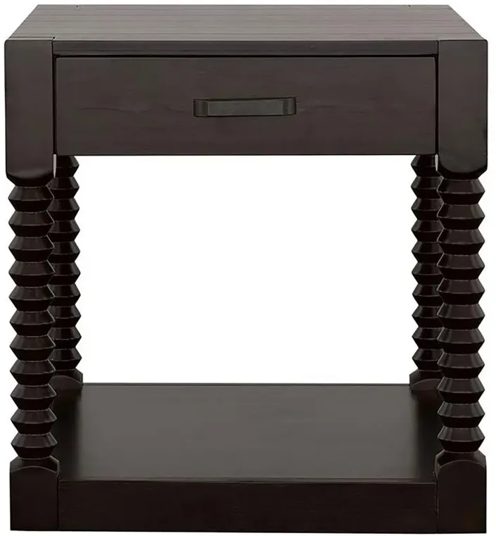 Meredith 1-drawer End Table Coffee Bean