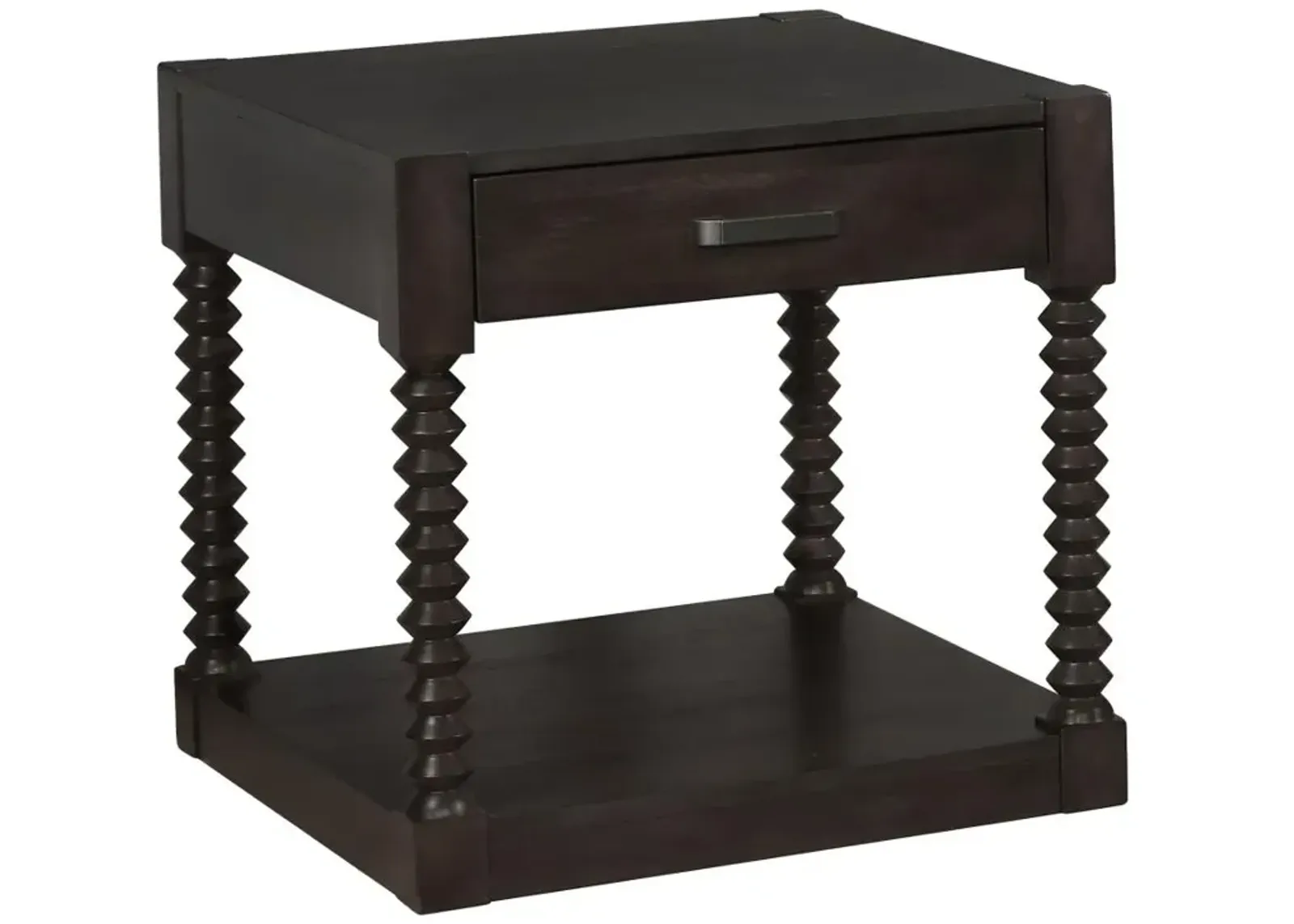 Meredith 1-drawer End Table Coffee Bean