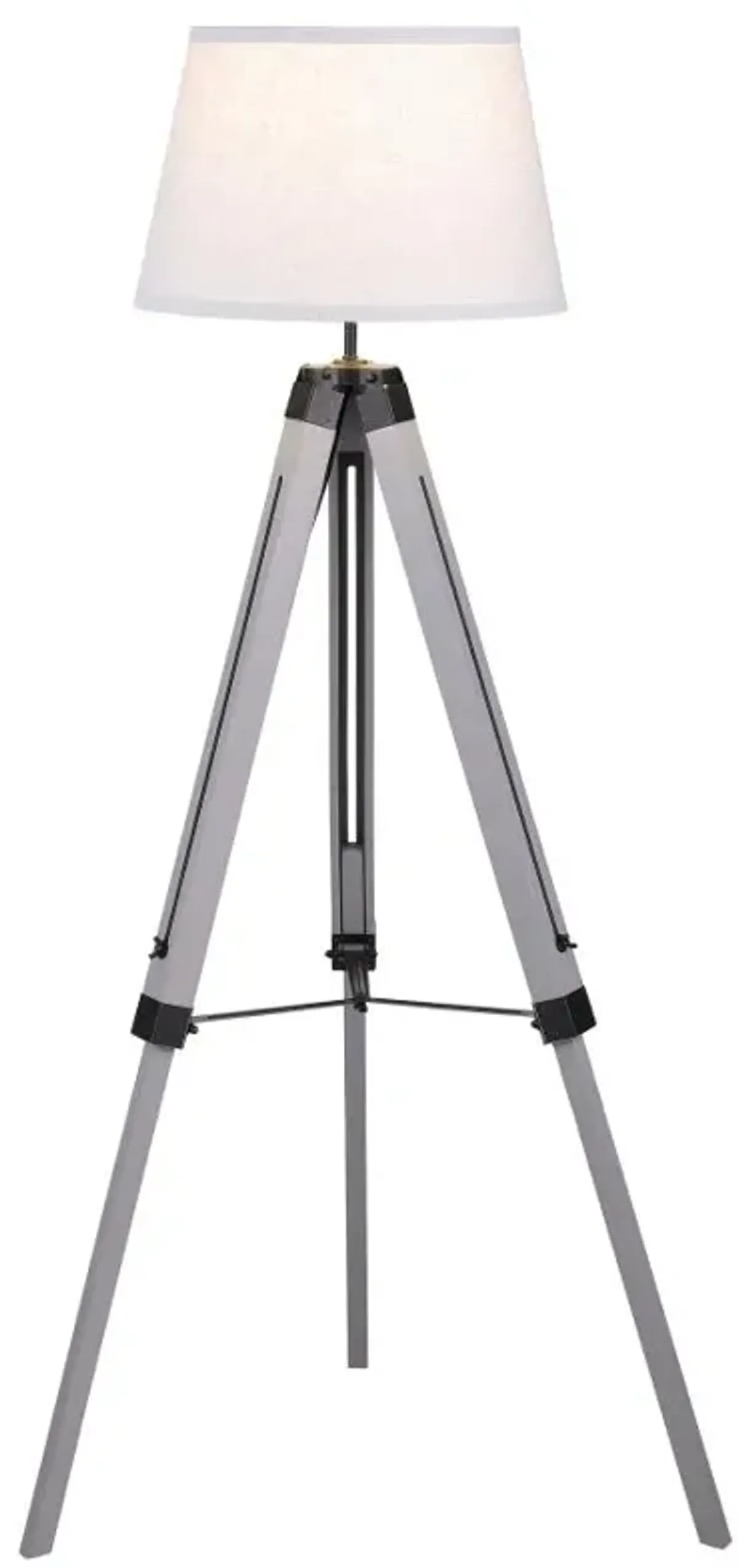 Dayton Adjustable Empire Shade Tripod Floor Lamp Grey