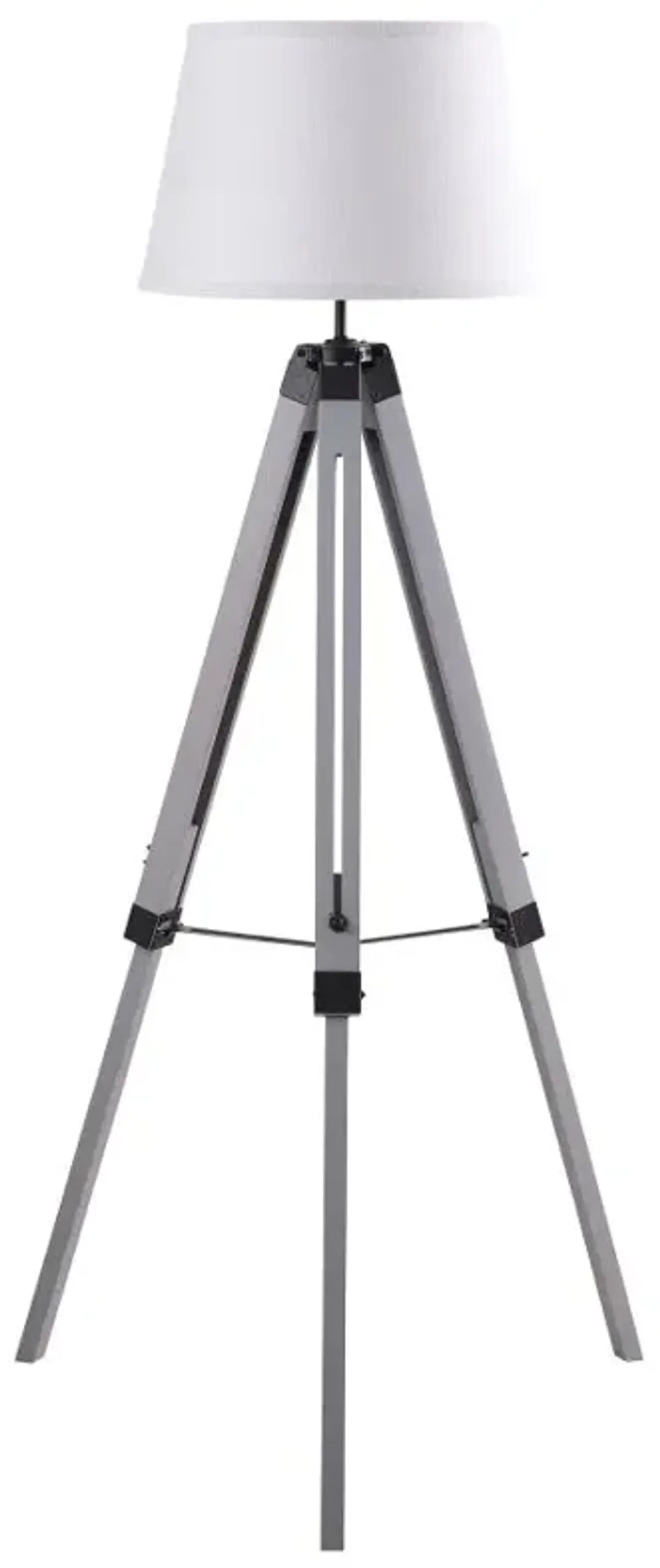 Dayton Adjustable Empire Shade Tripod Floor Lamp Grey