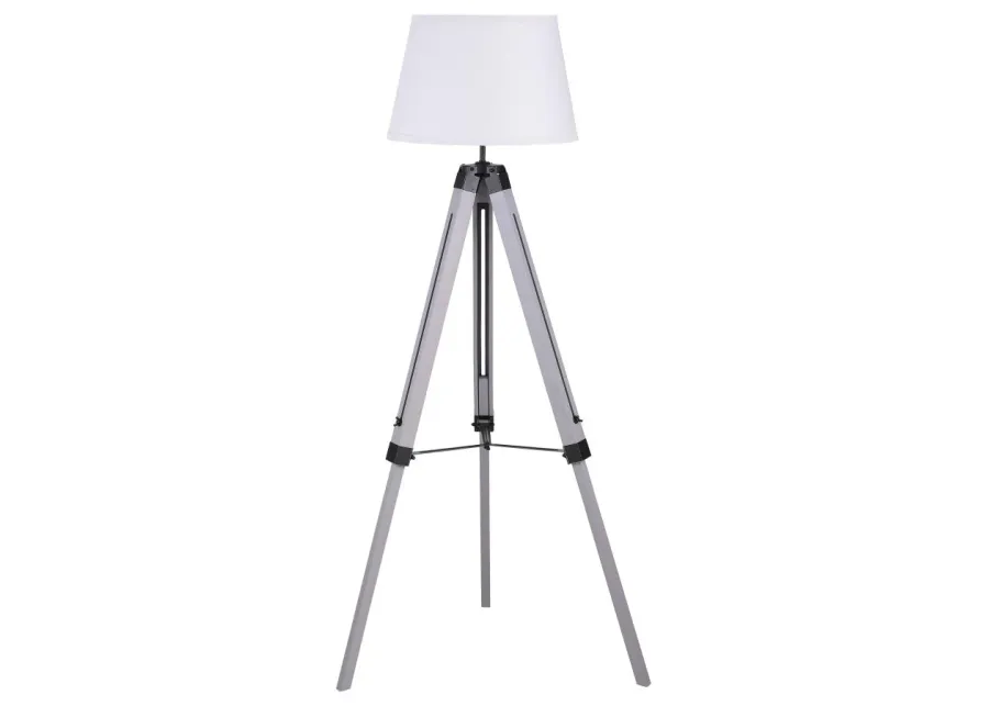 Dayton Adjustable Empire Shade Tripod Floor Lamp Grey