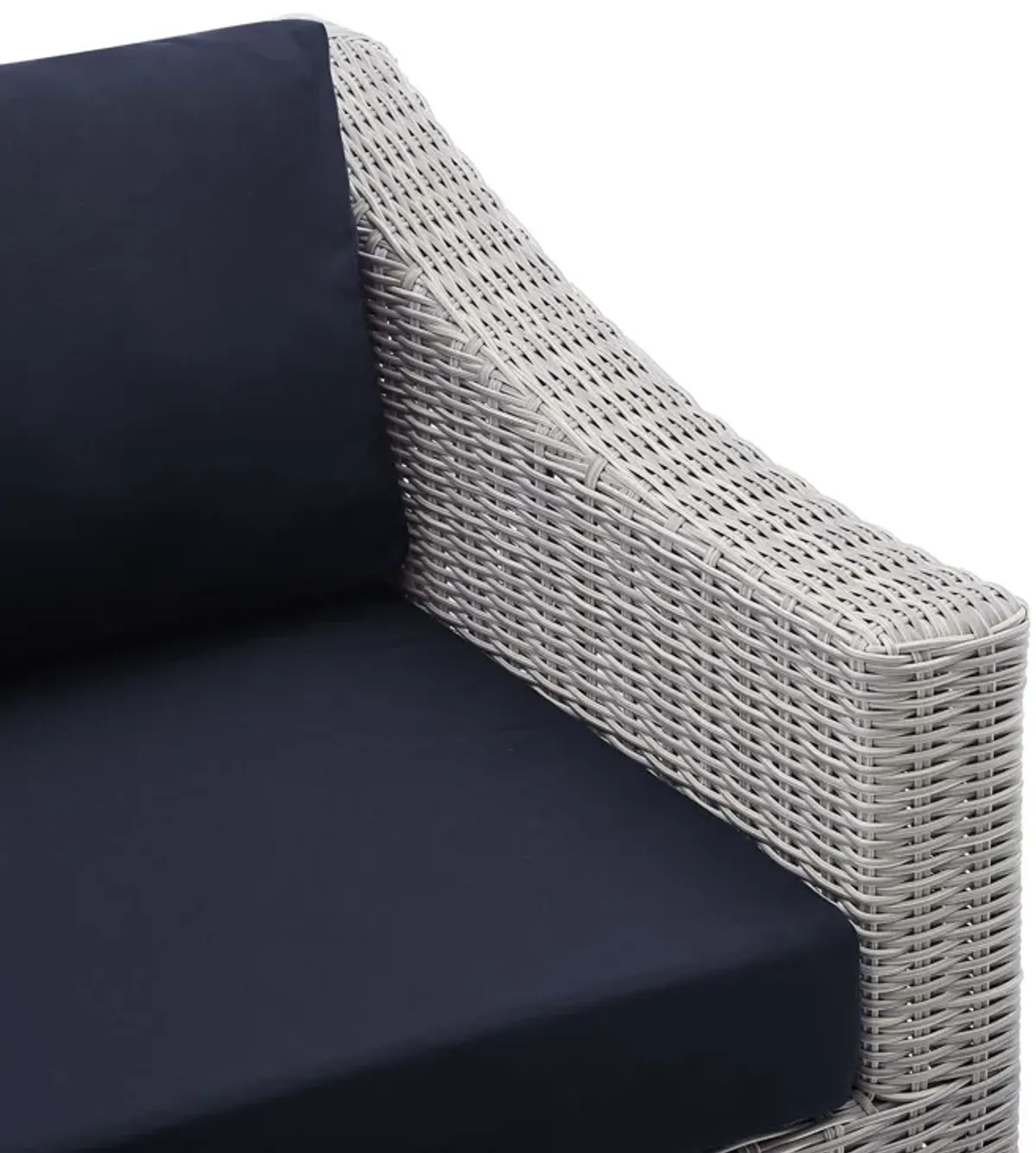 Conway Sunbrella® Outdoor Patio Wicker Rattan Right-Arm Chair