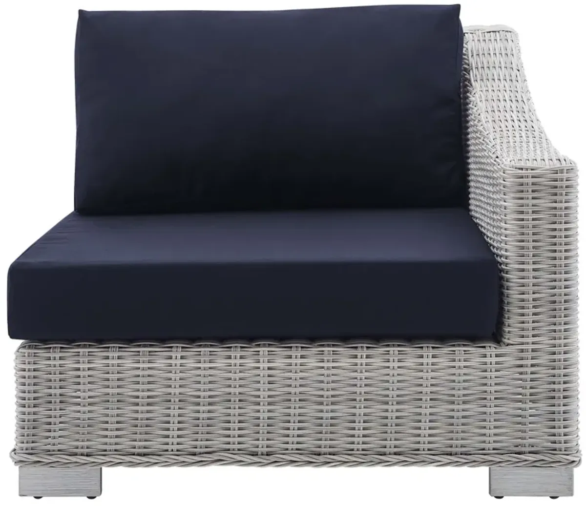 Conway Sunbrella® Outdoor Patio Wicker Rattan Right-Arm Chair