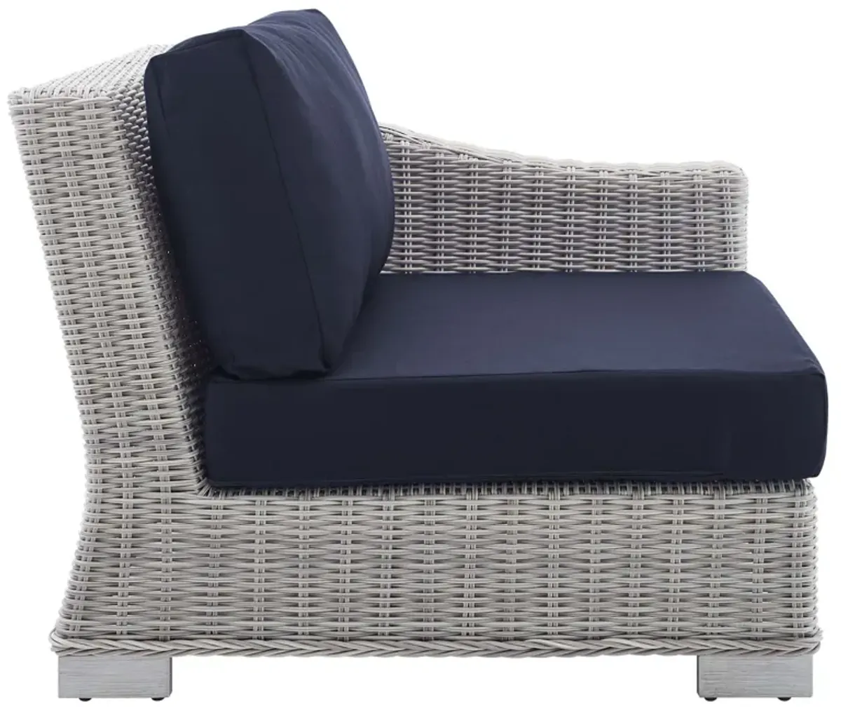 Conway Sunbrella® Outdoor Patio Wicker Rattan Right-Arm Chair