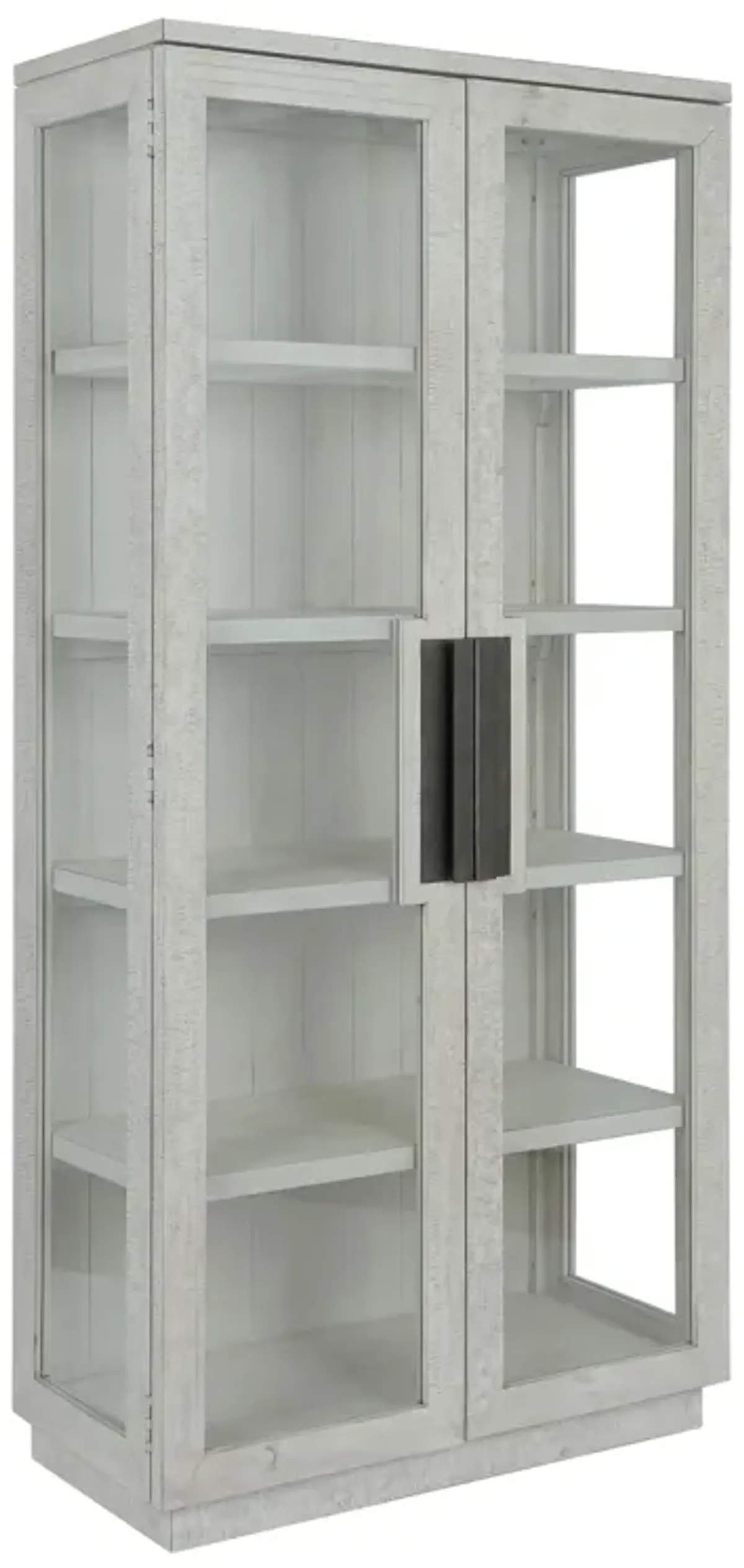 Larson 82" Reclaimed Pine Wood Cabinet in White Wash