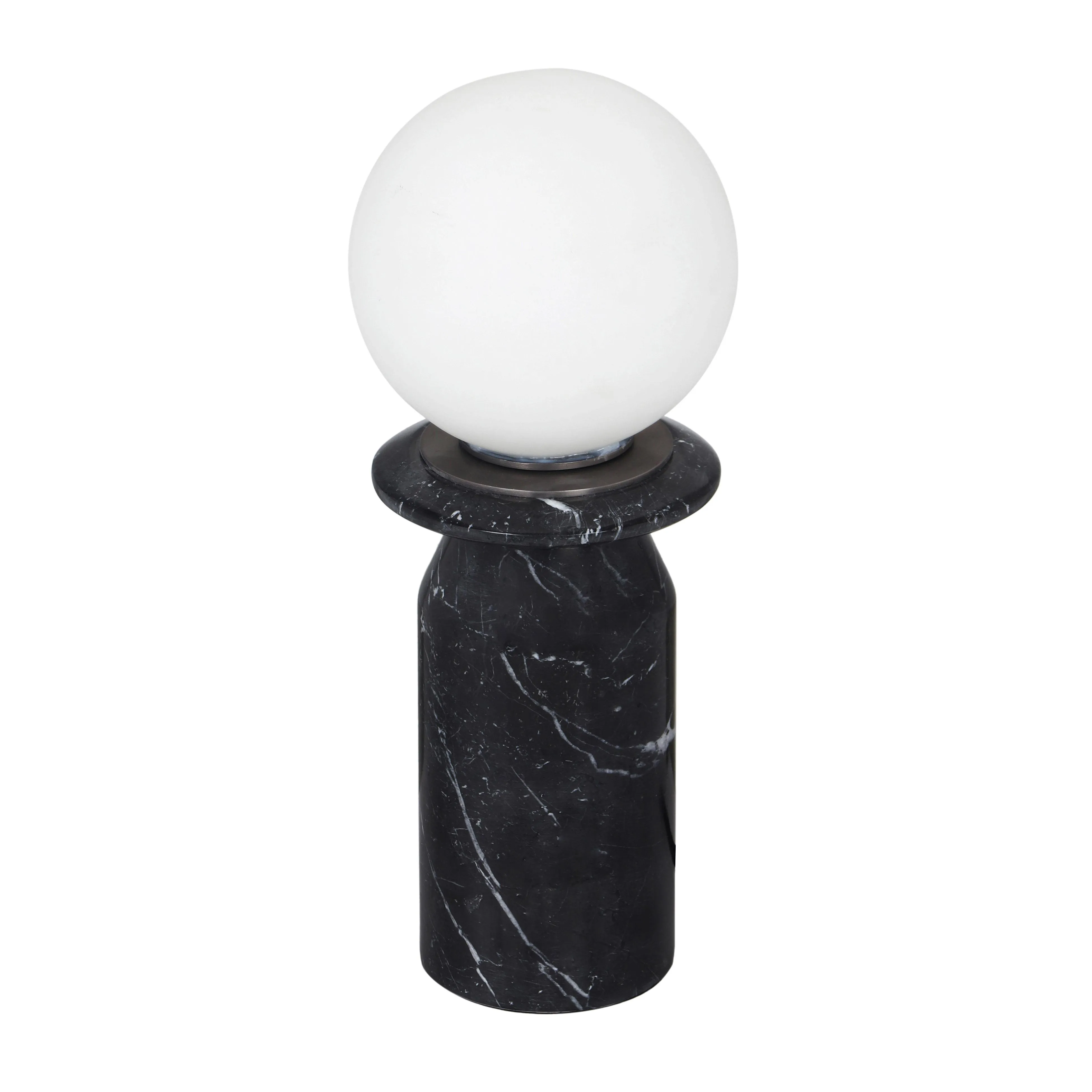 Globe Onyx Black Marble Lamp