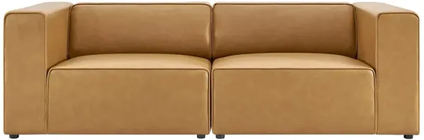 Mingle Vegan Leather 2-Piece Modular Loveseat