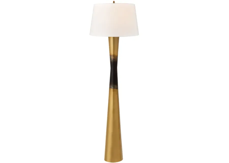 Farley 63" High 1-Light Floor Lamp - Brass Ombre