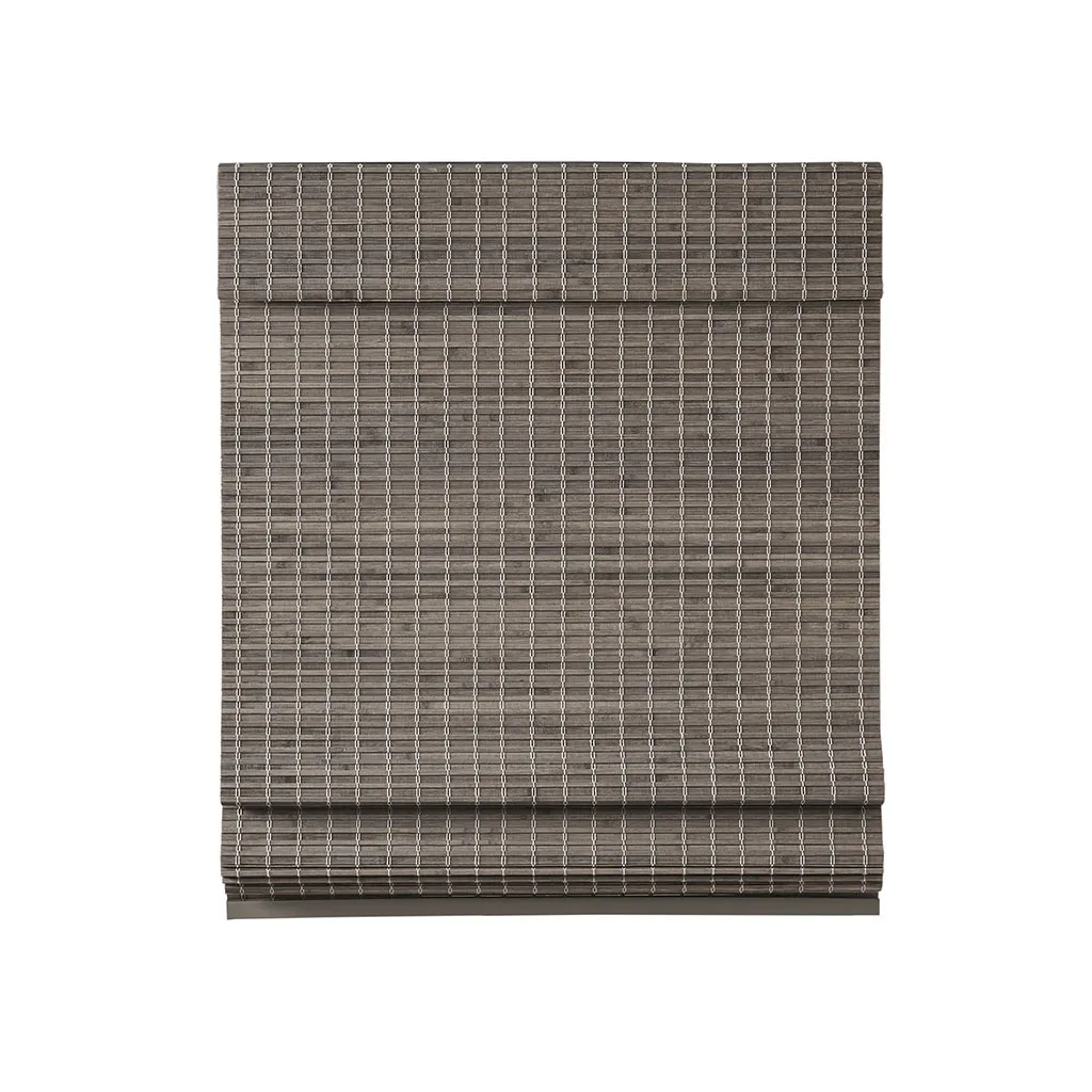 Madison Park Eastfield Grey Ash Bamboo Light Filtering Roman Shade 64"L