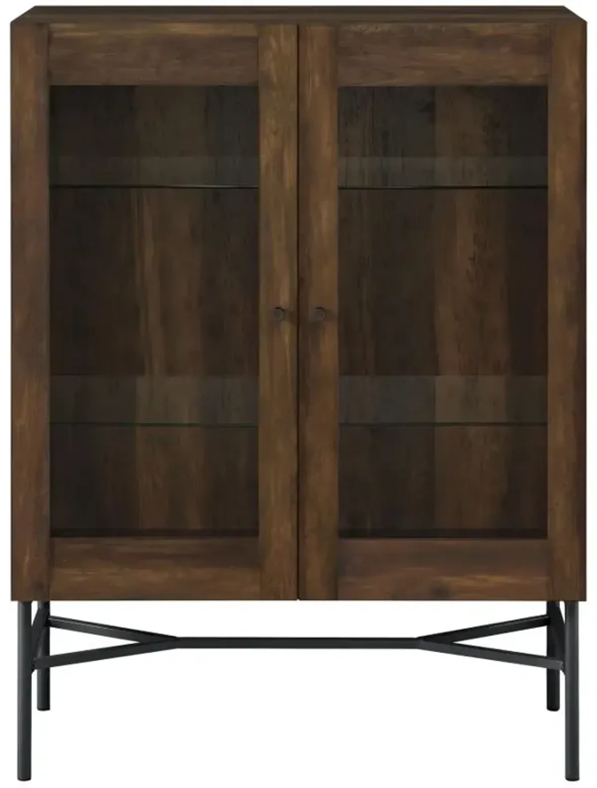 Bonilla 2-door Accent Cabinet with Glass Shelves