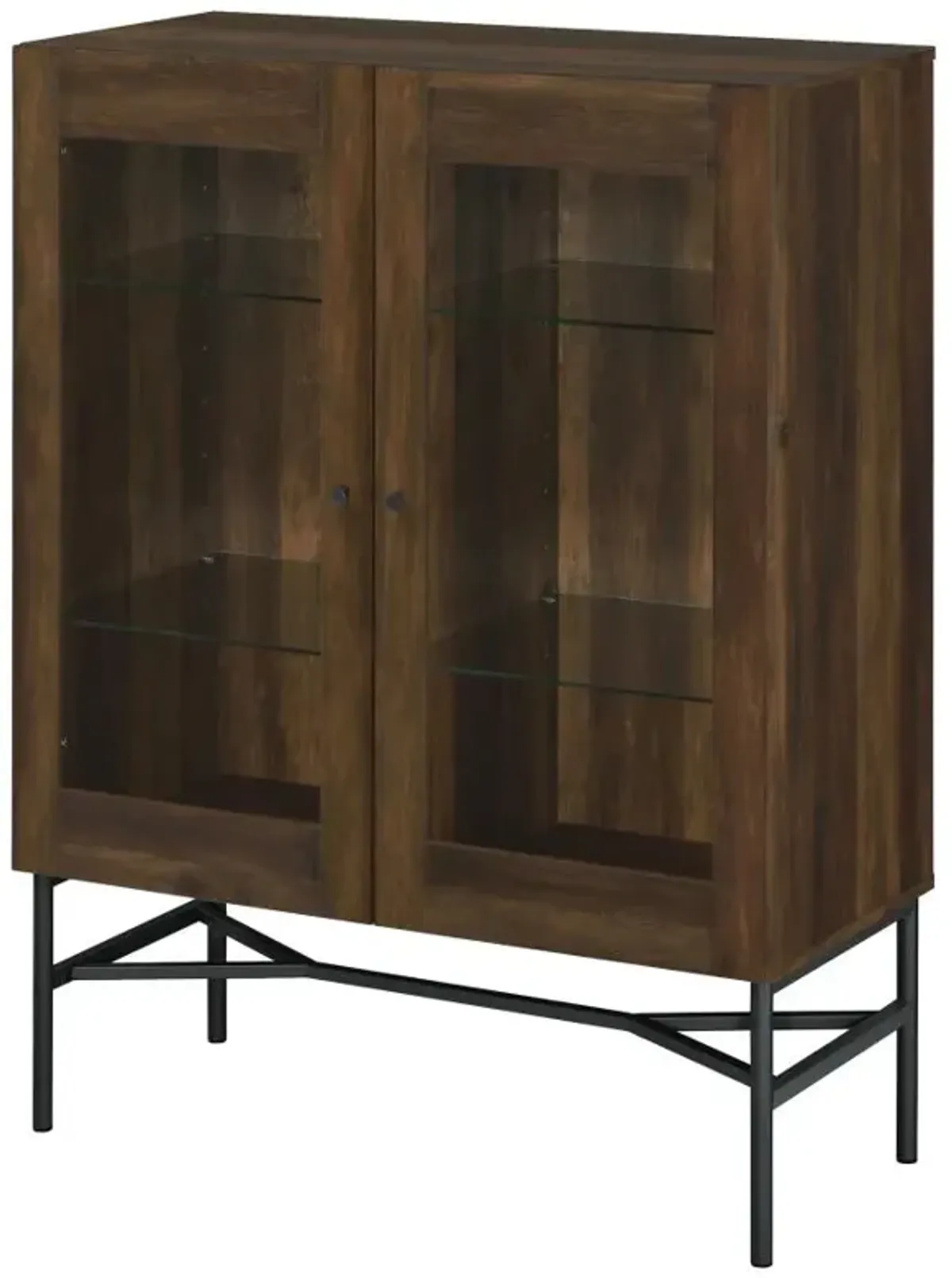 Bonilla 2-door Accent Cabinet with Glass Shelves