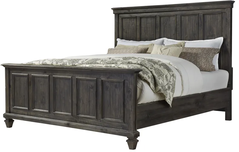 Calistoga King Panel Bed in Weathered Charcoal