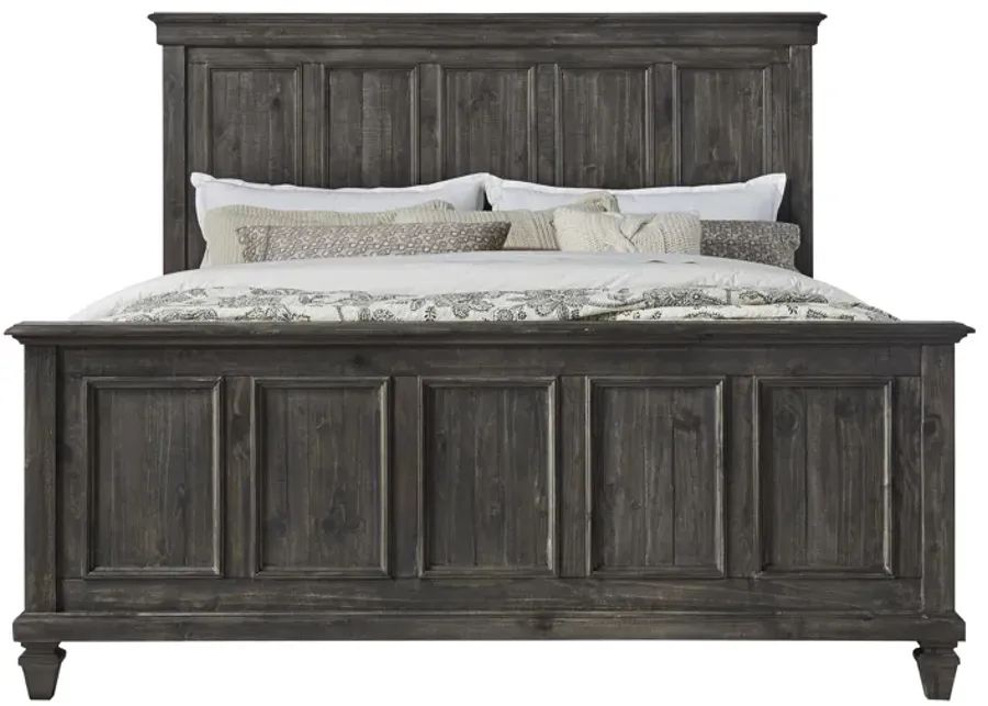 Calistoga King Panel Bed in Weathered Charcoal