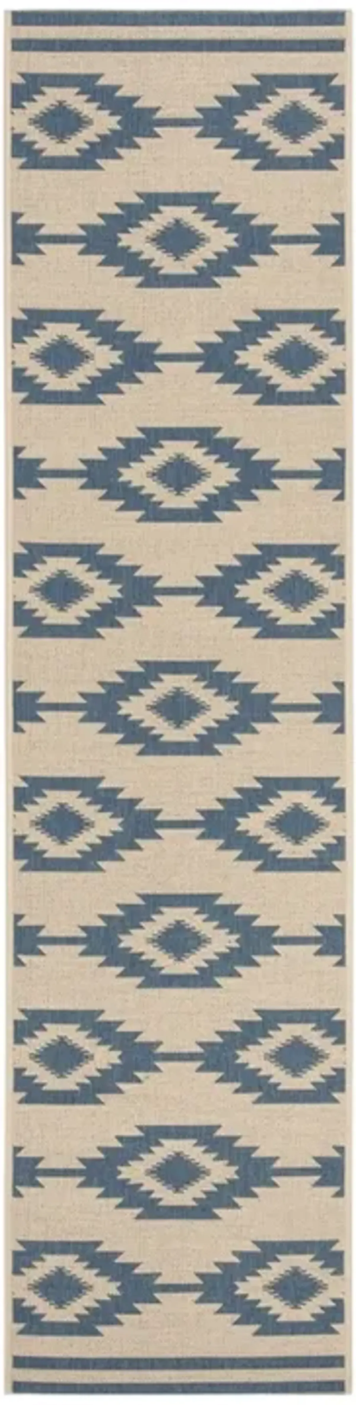 LINDEN 171 Collection LND171M-28 Blue / Creme 2'-2" X 8'