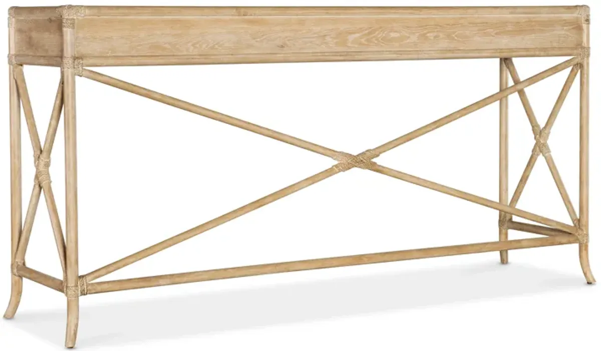 Retreat Pole Rattan Console