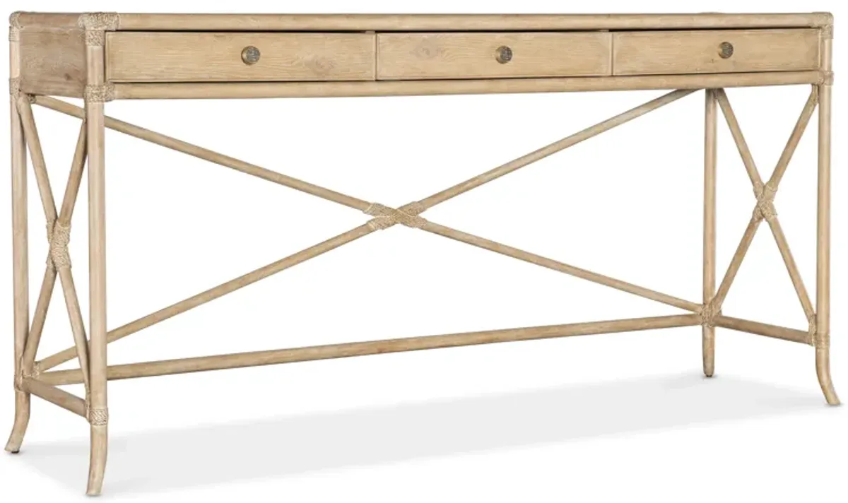 Retreat Pole Rattan Console