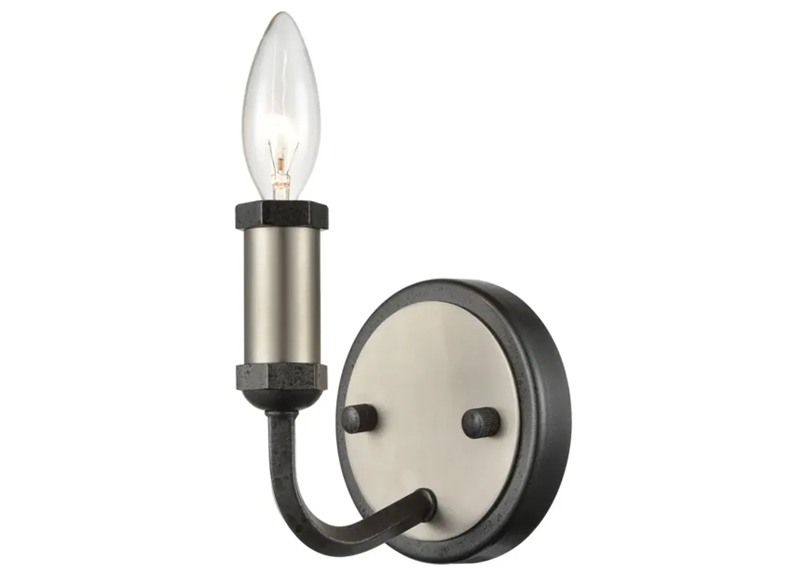 Cortlandt 6" High 1-Light Sconce - Iron