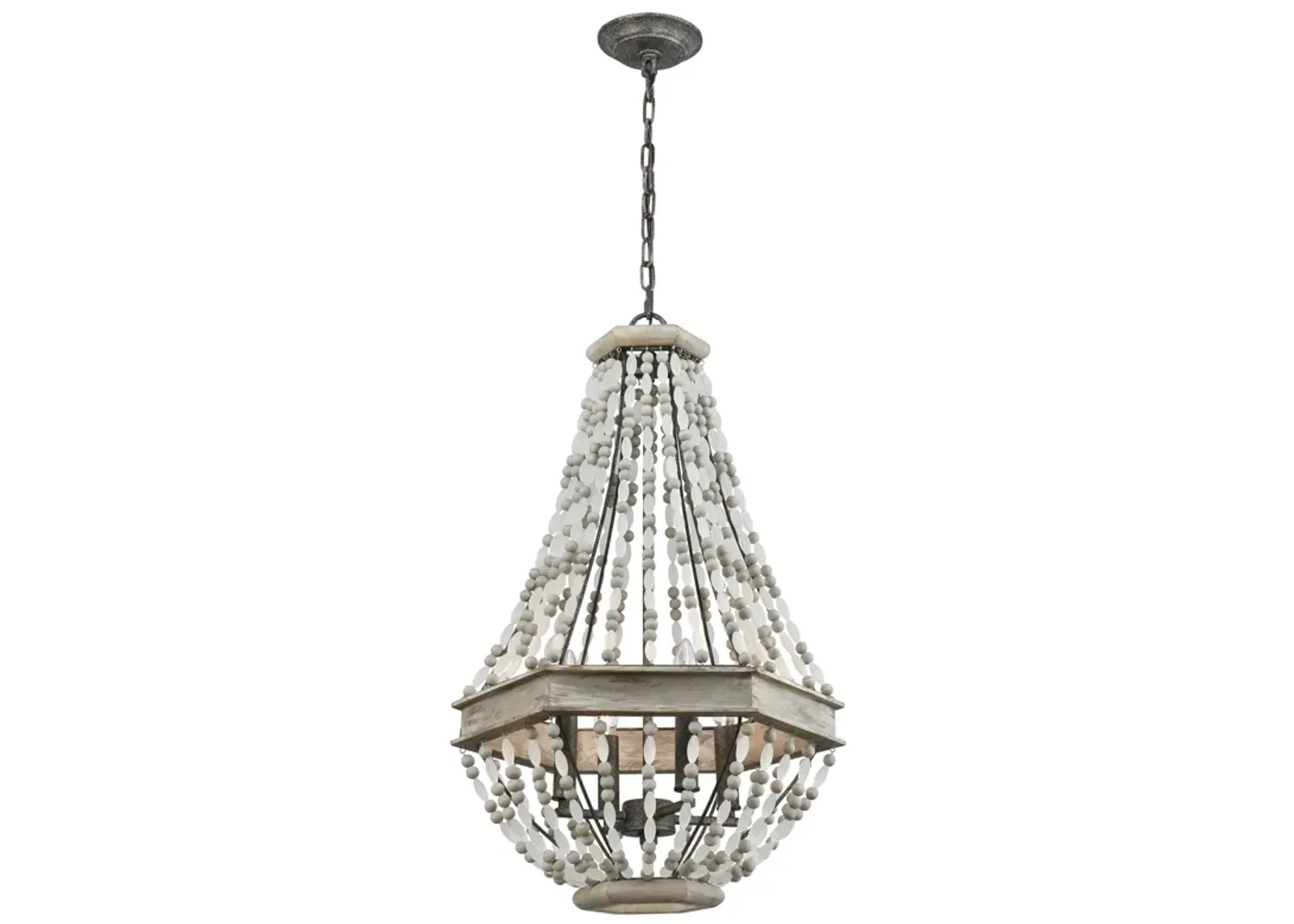 Summerton 18" Wide 4-Light Chandelier - Washed Gray