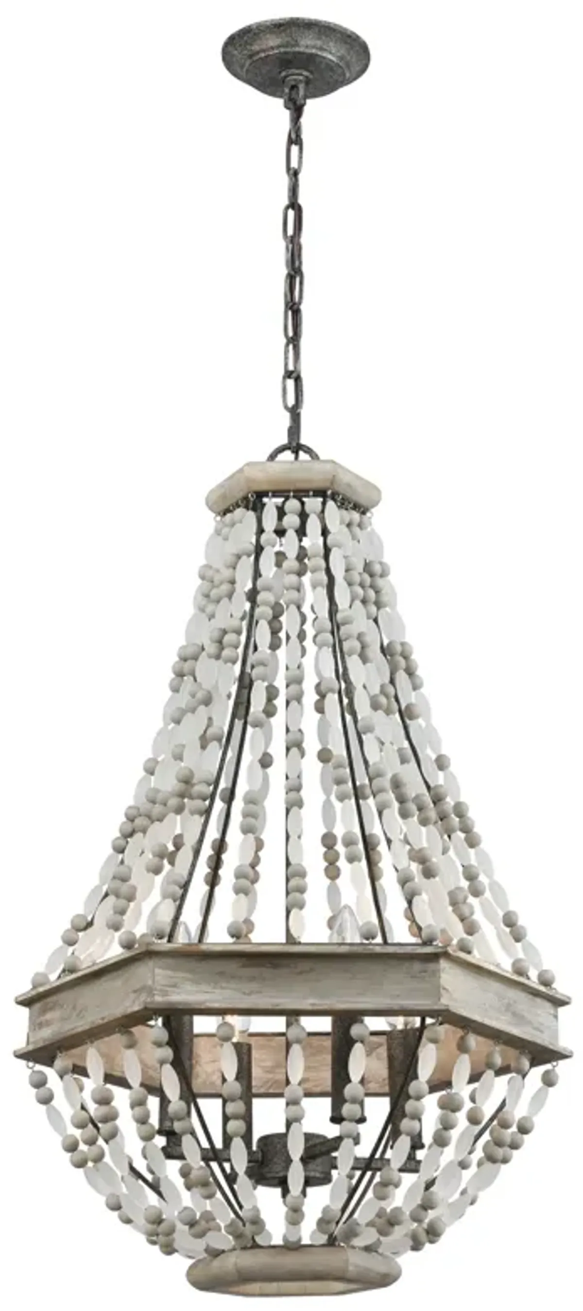 Summerton 18" Wide 4-Light Chandelier - Washed Gray