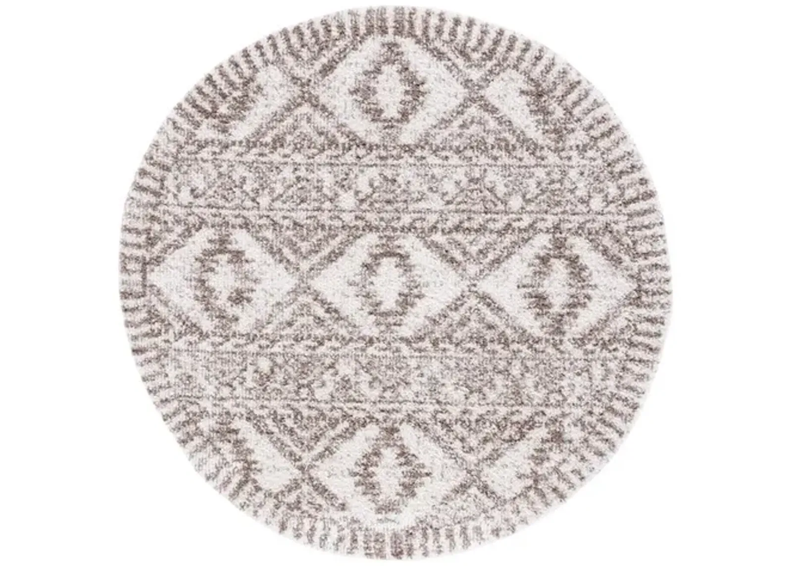 JERICHO SHAG 106 Beige 6'-7' X 6'-7' Round Round Rug