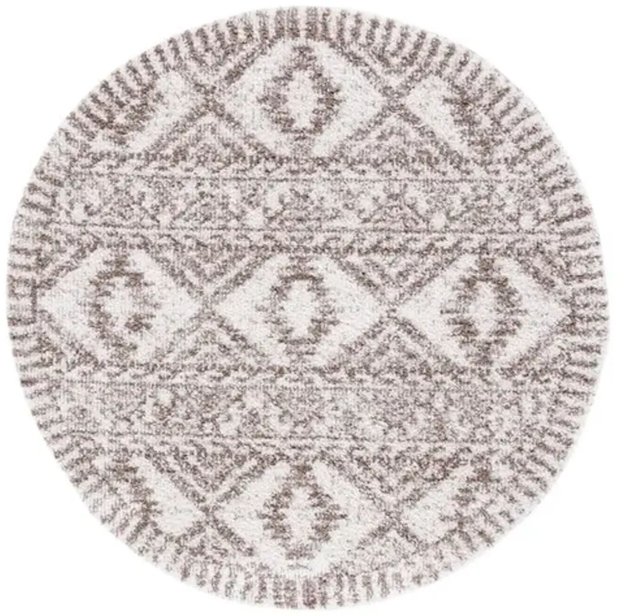 JERICHO SHAG 106 Beige 6'-7' X 6'-7' Round Round Rug