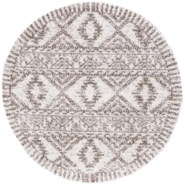 JERICHO SHAG 106 Beige 6'-7' X 6'-7' Round Round Rug