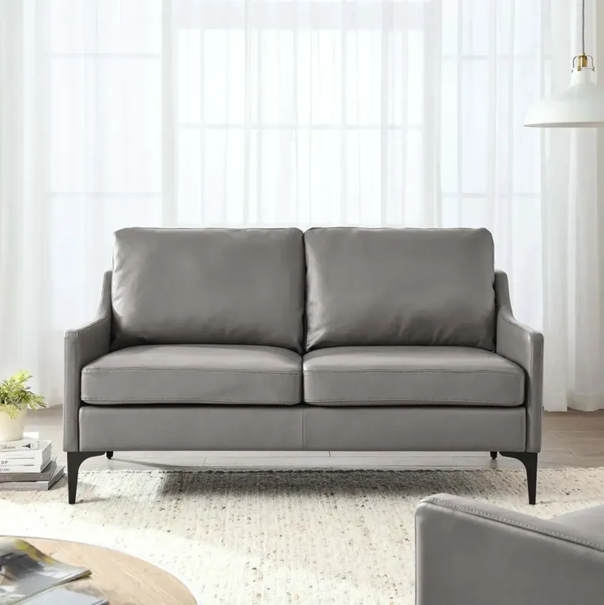 Corland Leather Loveseat