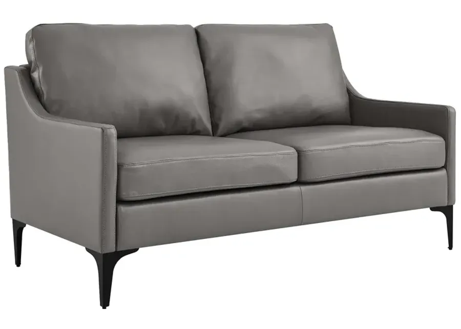 Corland Leather Loveseat