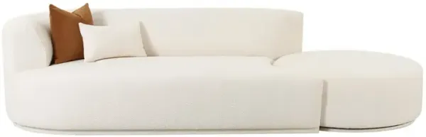 Fickle Cream Boucle 2-Piece Chaise Modular LAF Sofa