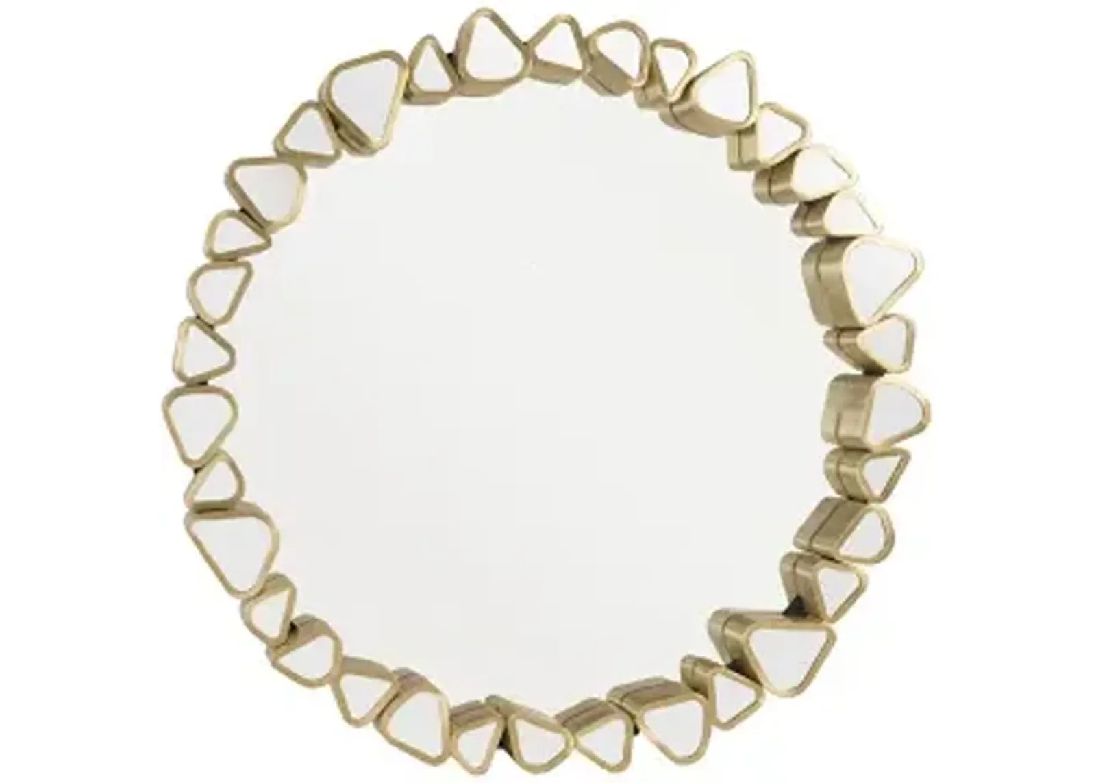 pebble mirror, round