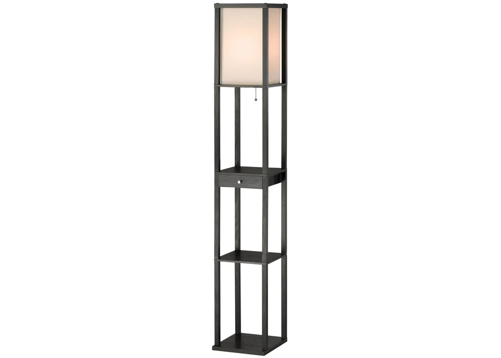 Parker Shelf Floor Lamp W. Drawer