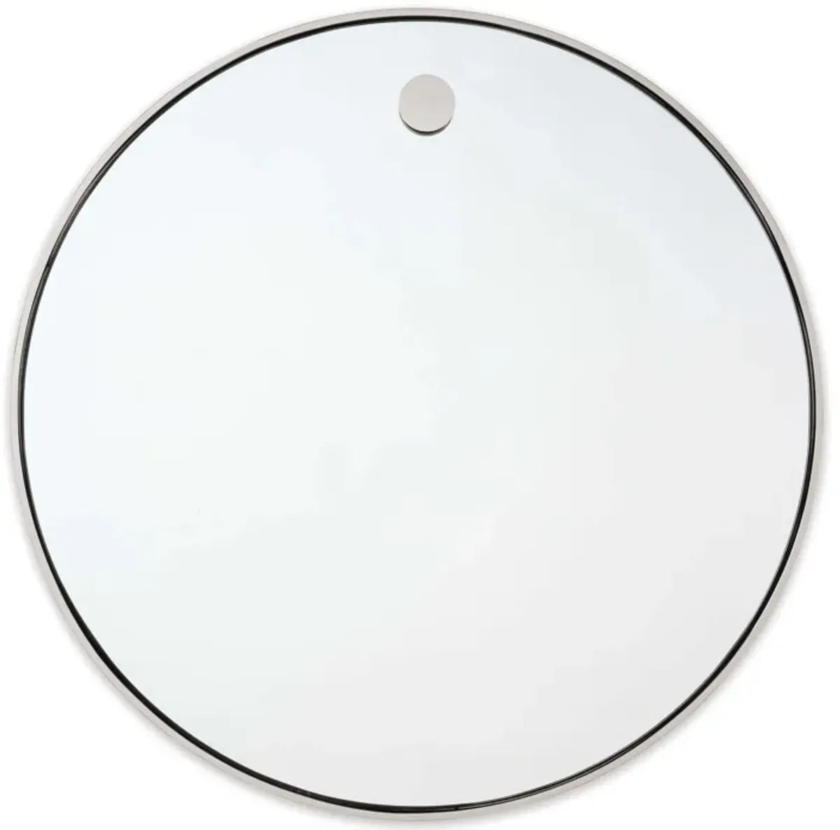 Hanging Circular Mirror (Polished Nickel)